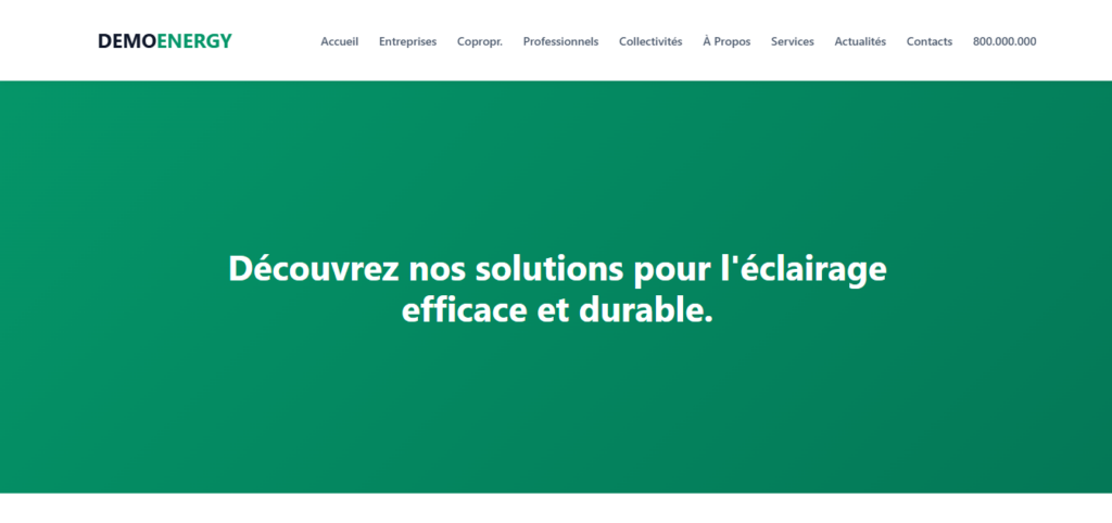 EcoLumen — Le Template Web Pro pour les Solutions d&rsquo;Éclairage Vert